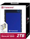 Transcend 2TB USB 3.1 H3 External Hard Drive (TS2TSJ25H3B) - Blue