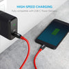 Anker PowerLine+ USB-C to USB-C Cable 2.0 (3ft), High Durability Red Black