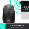 Logitech Mouse M190 Wireless Mouse Full Size Comfort Curve Design 1000Dpi - Charcoal