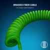 Razer Keycap PBT + Coiled Cable Upgrade Set: Durable Doubleshot PBT - Universal Compatibility - Keycap Removal Tool & Stabilizers - Tactically Coiled & Designed - Braided Fiber Cable - Razer Green