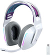Logitech Headset G733 Lightspeed Wireless Gaming Headset with Suspension Headband, LIGHTSYNC RGB, Blue VO!CE mic Technology and PRO-G Audio Drivers - (White)