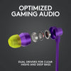 Logitech Earphones G333 Wired in Ear Earphones with Mic (Purple)