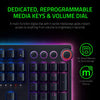 Razer Keyboard Huntsman Elite Gaming Keyboard: Fastest Keyboard Switches Ever - Clicky Optical Switches - Chroma RGB Lighting - Magnetic Plush Wrist Rest - Dedicated Media Keys & Dial Purple Switch - (Classic Black)
