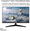ASUS Monitor VY249HE 23.8” Eye Care Monitor, 1080P Full HD, 75Hz, IPS, Adaptive-Sync/FreeSync, Eye Care Plus, Color Augmentation, Rest Reminder, HDMI VGA, Frameless, VESA Wall Mountable