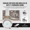 Corsair Headset Virtuoso RGB Wireless Gaming Headset - High-Fidelity 7.1 Surround Sound w/Broadcast Quality Microphone - Memory Foam Earcups - 20 Hour Battery Life - Works with PC, PS5, PS4 (Pearl)