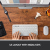 Logitech Keyboard K380 Wireless Multi-Device for Mac, Bluetooth, Compact Space-Saving Design - (White)
