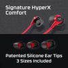 HyperX Earbuds Cloud Buds – Bluetooth Wireless Headphones, Qualcomm aptX HD, 10 Hour Battery Life, 14mm Drivers, Comfortable Silicone Ear Tips, 3 Ear Tip Sizes Included, Mesh Travel Pouch