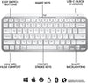 Logitech Keyboard MX Keys Mini Minimalist Wireless Illuminated, Compact, Bluetooth, Backlit, USB-C, Compatible with Apple macOS, iOS, Windows, Linux, Android, Metal Build - Pale Gray