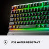 SteelSeries Keyboard Apex 3 RGB Gaming Keyboard – 10-Zone RGB Illumination – IP32 Water Resistant – Premium Magnetic Wrist Rest (Whisper Quiet Gaming Switch)