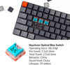 Keychron K3 Ultra-Slim 75% Layout Wireless Bluetooth/Wired USB Mechanical Keyboard, Hot Swappable Low-Profile Keychron RGB LED Backlit 84 Keys Keyboard for Mac Windows (Optical Blue Switch) (K3E2)