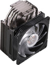 Cooler Master Hyper 212 Black Edition RGB CPU Air Cooler, SF120R RGB Fan, Anodized Gun-Metal Black, Brushed Nickel Fins, 4 Copper Direct Contact Heat Pipes for AMD Ryzen/Intel LGA1151