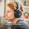 Corsair Headset HS70 Pro Wireless Gaming Headset - 7.1 Surround Sound Headphones for PC, PS5, and PS4 - Discord Certified - 50mm Drivers (Black)