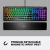 SteelSeries Keyboard Apex 3 RGB Gaming Keyboard – 10-Zone RGB Illumination – IP32 Water Resistant – Premium Magnetic Wrist Rest (Whisper Quiet Gaming Switch)