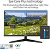 ASUS Monitor VY249HE 23.8” Eye Care Monitor, 1080P Full HD, 75Hz, IPS, Adaptive-Sync/FreeSync, Eye Care Plus, Color Augmentation, Rest Reminder, HDMI VGA, Frameless, VESA Wall Mountable