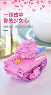 LOZ 1118 Mini Nano Diamond Bricks Set Sherman Tank 455pcs (Pink)