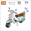 LOZ 1117 MINI Scooter Turquoise Blue Motor Vehicle Electric Bicycle Block 673pc