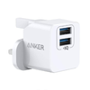 Anker PowerPort USB Plug, Mini Dual Port USB Charger, Super Compact Wall Charger, 2.4A Output