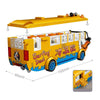 LOZ 1115 Surfing Duck Yellow Bus Amphibious Car 3D Model 546pcs