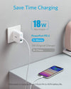 Anker PowerPort PD+ 2 Wall Charger USB C, 33W 2-Port Compact USB C Charger with 18W Power Delivery and 15W PowerIQ 2.0