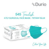 DURIO 545 Trendish 4 Ply Surgical Face Mask (ADULT) - Tiffany Blue - 40pcs