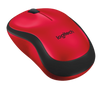 Logitech M221 Wireless Mouse, Silent Buttons, 2.4 GHz with USB Mini Receiver, 1000 DPI Optical Tracking, 18-Month Battery Life, Ambidextrous - (Red)