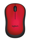 Logitech M221 Wireless Mouse, Silent Buttons, 2.4 GHz with USB Mini Receiver, 1000 DPI Optical Tracking, 18-Month Battery Life, Ambidextrous - (Red)