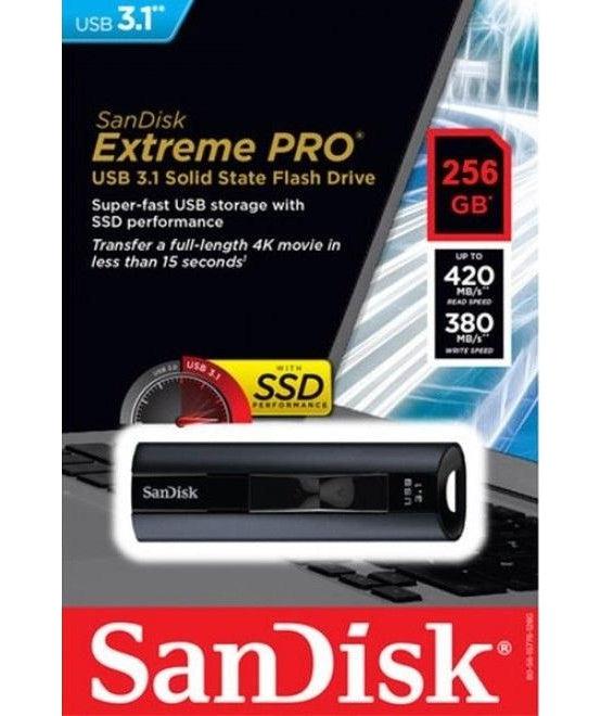 SanDisk Extreme PRO 256GB USB Solid State Flash Drive